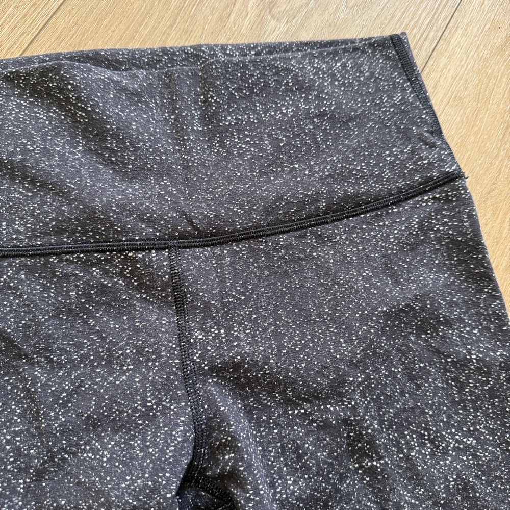 Lulumenon the Lab Black with White specs Leggings - Picture 2 of 5